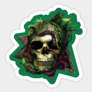 Octopus Skull Sticker